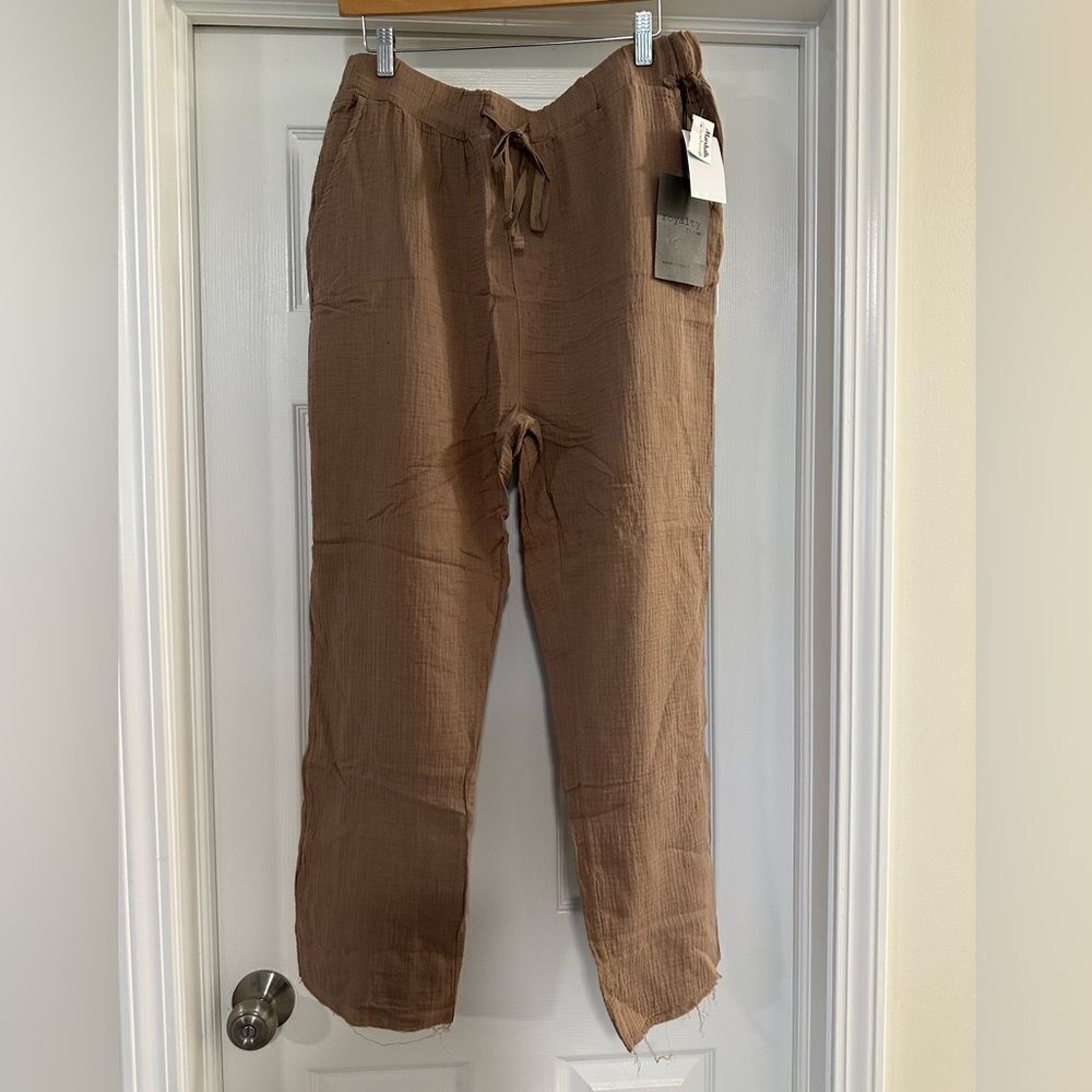 Royalty For Me Brown double gauze Pants